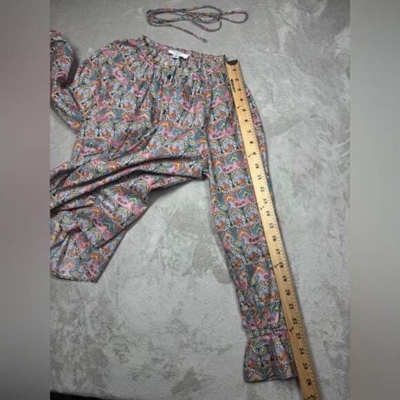 J.Crew X Liberty Giorgia Duke Floral Tie Waist Organic Cotton Button Blouse XS - Picture 9 of 16